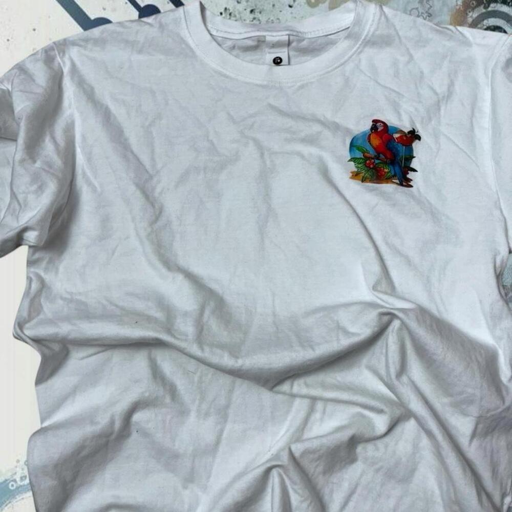 White Graphic Tee Its 5 O' Clock Somewhere Design